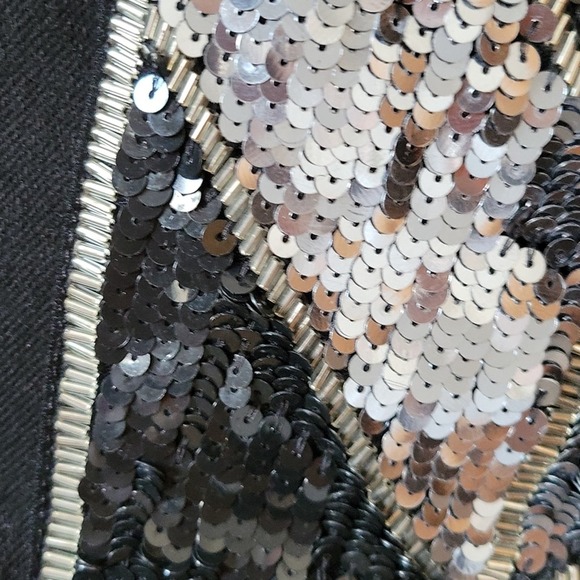 L'AGENCE Celine black denim jacket with sequins size XS - Picture 5 of 12